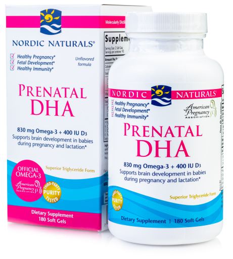 Prenatal DHA 830 mg Omega 3 500 mg 180 Capsules